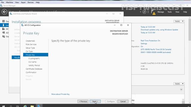 01. Setup a Standalone Root Certificate Authority | Windows Server 2019 смотреть онлайн