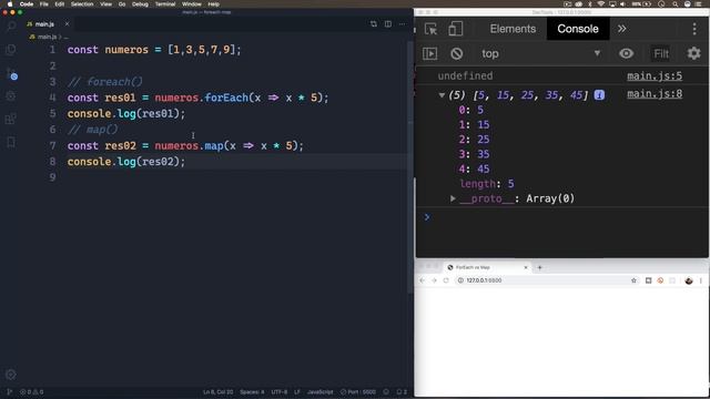 La diferencia de usar forEach() y map() en javascript #es6 смотреть онлайн