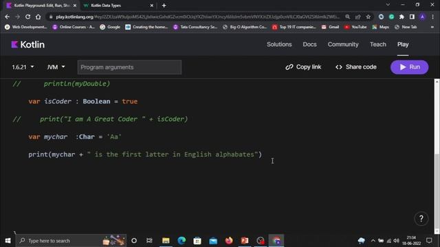 Datatype In Kotlin Boolean Char & String | Android Developement MasterClass | Part - 9 смотреть онлайн
