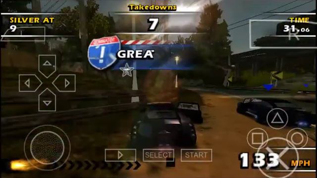 Burnout Dominator PSP Gameplay - #4 Hotrod Series смотреть онлайн