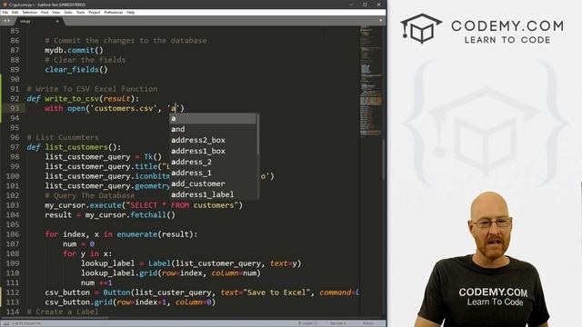 Export CRM Database To Excel File - Python Tkinter GUI Tutorial #32 смотреть онлайн