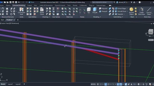 Autodesk Advance Steel 2023 Problem dwg 2022 08 25 23 05 23 смотреть онлайн