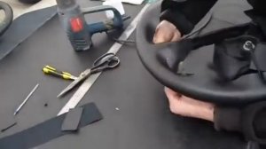 Изготовление выкройки на руль авто