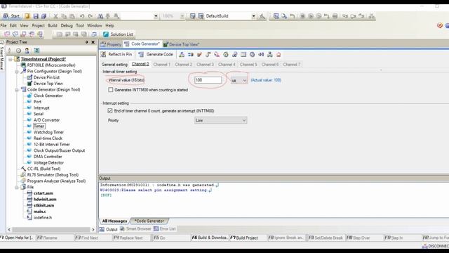 Renesas RL78/Gxx TAU interval timer and Programming in CS+ IDE смотреть онлайн