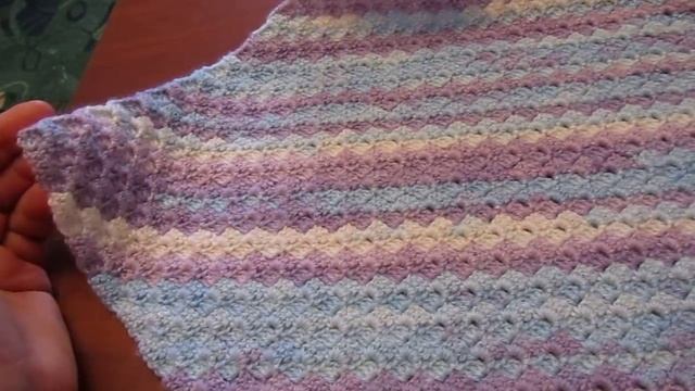 Вяжем для младенцев. Плед на выписку. Продвижение. смотреть онлайн