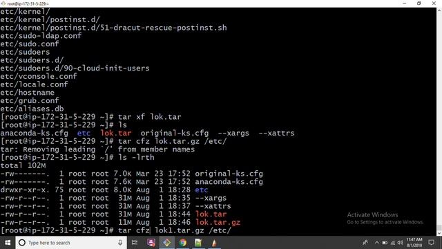 Archiving and Copying File Between Servers RHEL 7 SA 1 CH 12 Part 1 From ServerGyan смотреть онлайн
