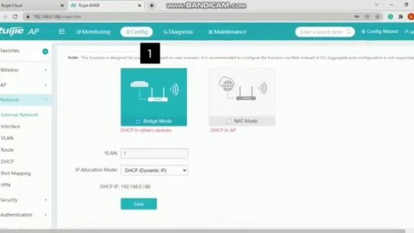Ruijie-Change AP IP Address to static IP address