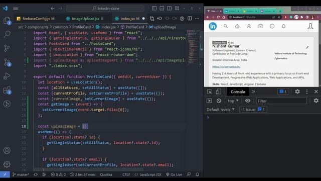 Build a Linkedin Clone using React and Firebase - Uploading Images to Firebase Storage смотреть онлайн