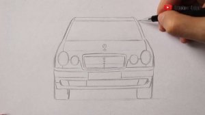 Как нарисовать машину Мерседес Бенц
