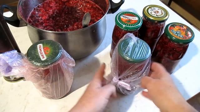 Заготовки из малины ч.2. (джем). Bars of raspberry Part 2 (jam). смотреть онлайн