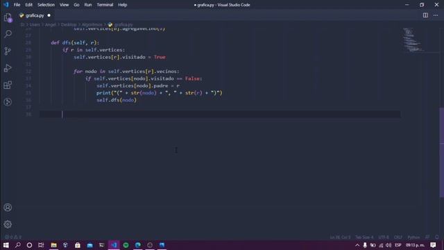 11. Algoritmo de Búsqueda en profundidad (DFS) en Python смотреть онлайн