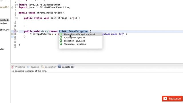 Throws Declaration In Java | How to use the Throws keyword in Java смотреть онлайн