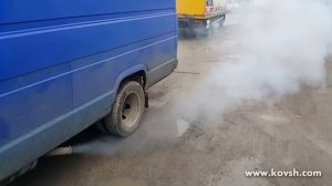 Как дымит дизель, когда турбина гонит масло