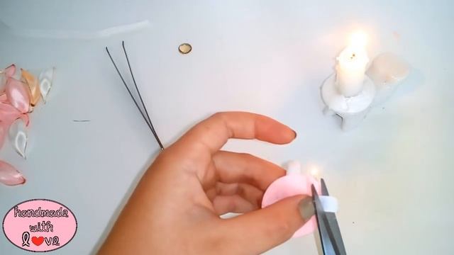 Нежные резинки для волос с цветами из лент Канзаши/MK/DIY /Kanzashi tutorial смотреть онлайн