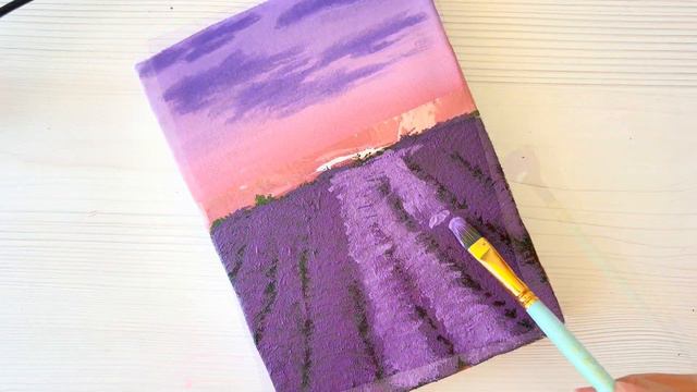 Красивая картина поля лаванды/ смотреть онлайн