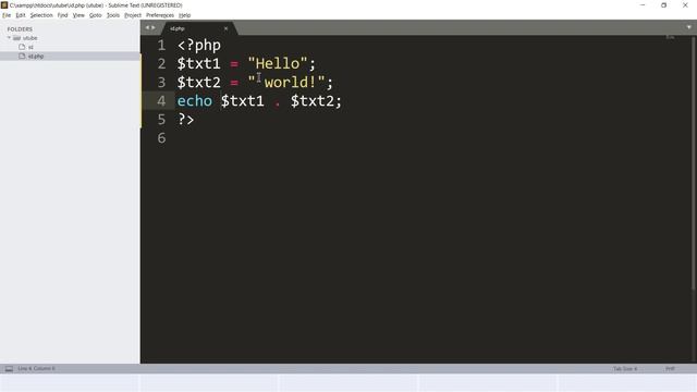 STRING OPERATORS IN PHP|IN HINDI #PHP #OPERATOR смотреть онлайн