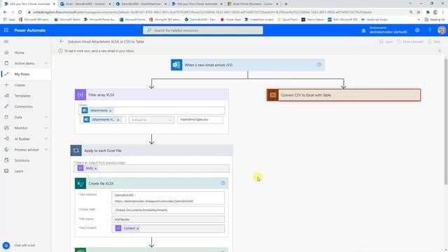 Add a Table to an Excel File - Save Email Attachment - Power Automate #Email #PowerAutomate смотреть онлайн