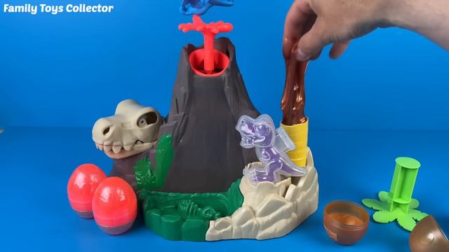 Play Doh Dino Crew Lava Bone Island uitpakken | Family Toys Collector смотреть онлайн