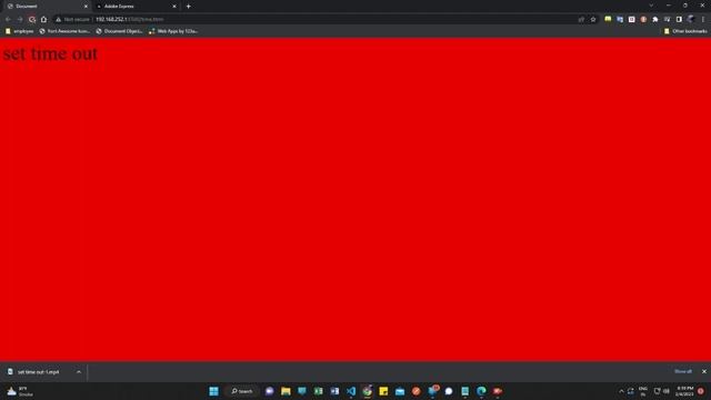 setTimeout function javscript one simple example short video. смотреть онлайн