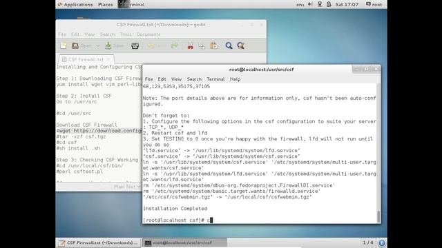 Installing and Configuring CSF Firewall on Centos 7 смотреть онлайн