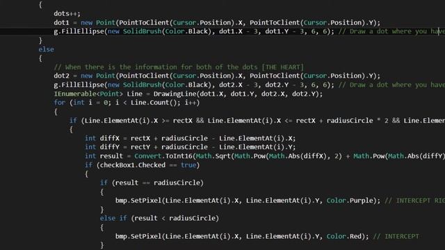 Line-Circle Intercept --- BASIC C# GRAPHICS смотреть онлайн