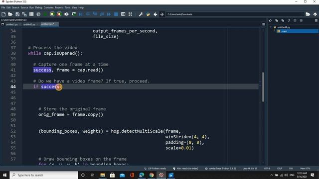 Detect Pedestrians in video using HOG | open CV | Computer vision شرح عربي смотреть онлайн