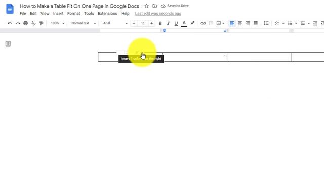 How to Make a Table Fit On One Page in Google Docs смотреть онлайн