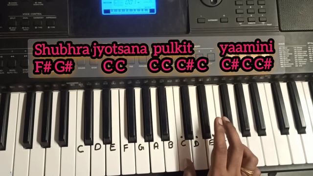 Vande Mataram National Song Piano Notes | Easy piano Notes with Lyrics #pianolessons #pianotutorial смотреть онлайн