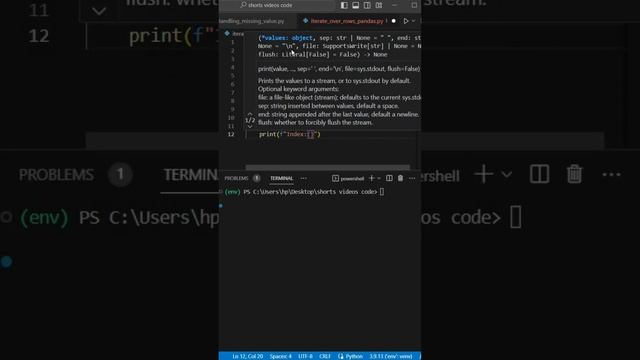 How to iterate over rows in Dataframe in pandas смотреть онлайн