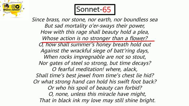 Sonnet 65 by William Shakespeare in Hindi |Line by line analysis and easy explaination смотреть онлайн