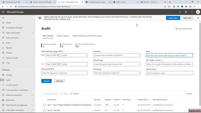 How to Generate Audit Log Report Of SharePoint and OneDrive from Compliance Center смотреть онлайн