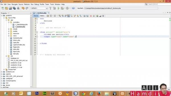 20 PHP MySQL OOP MVC Sections add view