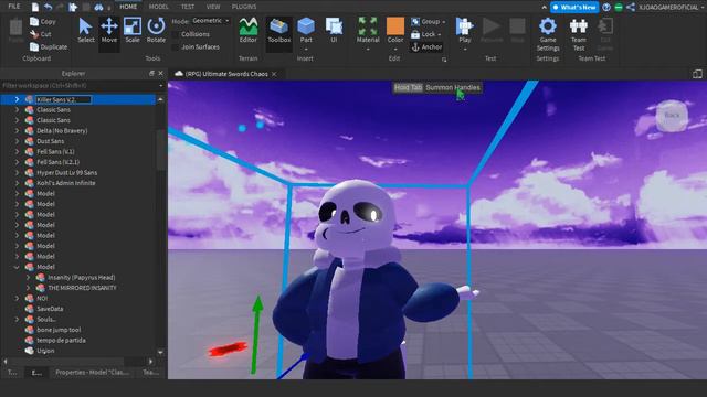 ROBLOX STUDIOS,FAZENDO O KILLER SANS (MODELO) [VIDEO LAG] VIDEO SO MODELANDO смотреть онлайн