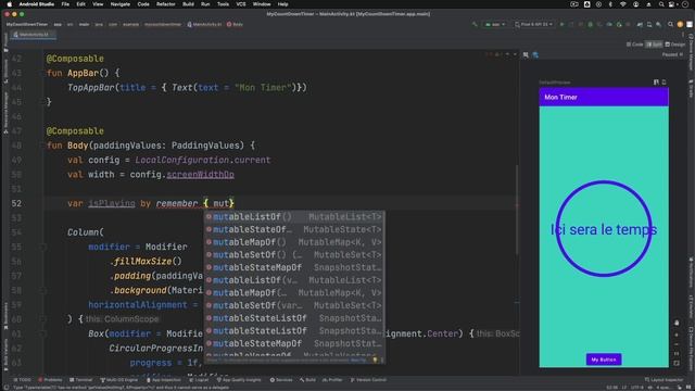 Créez un CountDownTimer pour Android avec Kotlin & JetpackCompose смотреть онлайн