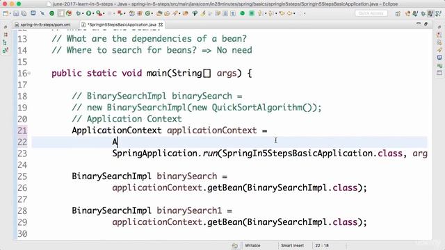 Spring framework Tutorial (042 Step 19 Removing Spring Boot in Basic Application) смотреть онлайн