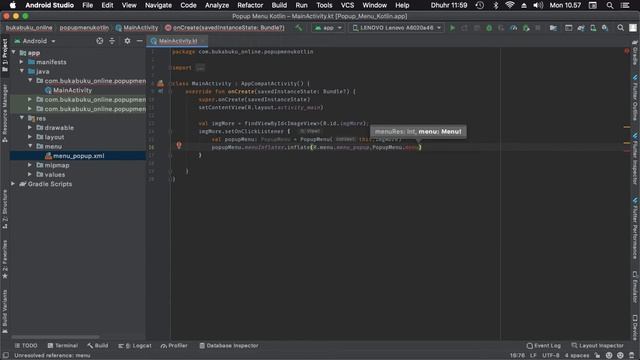 How to Create Popup Menu in Android Studio (AndroidX - Kotlin) смотреть онлайн