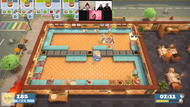 Overcooked! All You Can Eat - Level 2-4 - 3 Stars - 4 Player Co-op