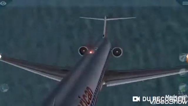 Making a emergency water landing in Xplane 10. смотреть онлайн