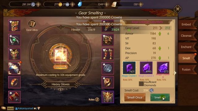 [World of Kings] Лайфхак по прокачке розового шмота. Получаем много Magic Crystal III смотреть онлайн