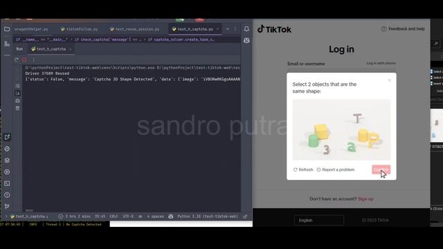 Tiktok Captcha Solver | Python3 + Selenium 2023 смотреть онлайн