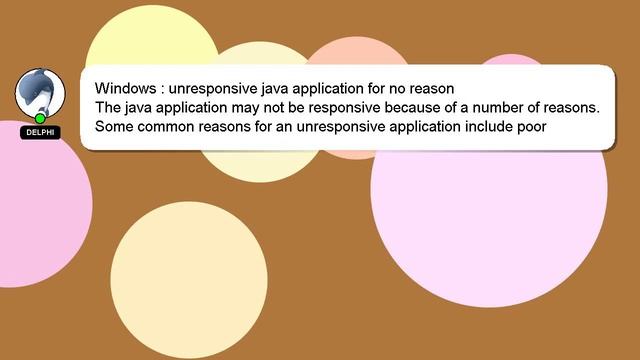 Windows : unresponsive java application for no reason смотреть онлайн