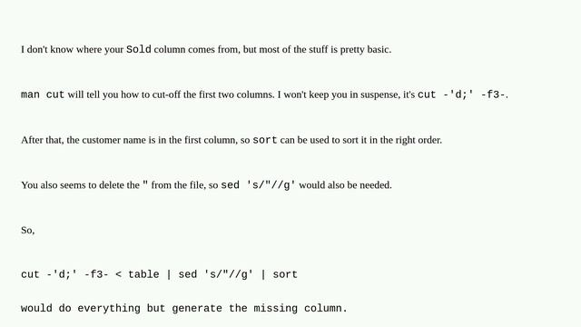 Unix: CSV sort by column 3 and counter in front смотреть онлайн
