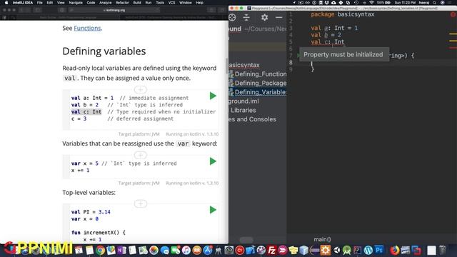 Kotlin | Defining Variables смотреть онлайн
