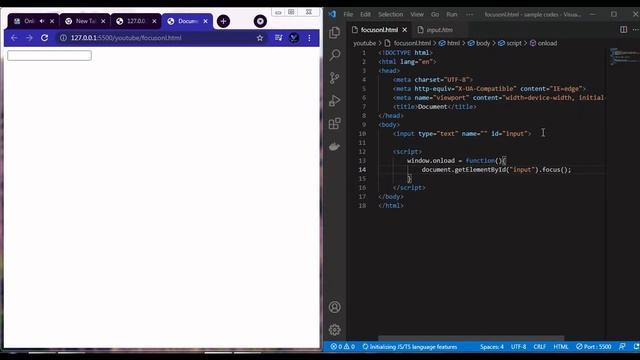 auto focus input field on reload смотреть онлайн