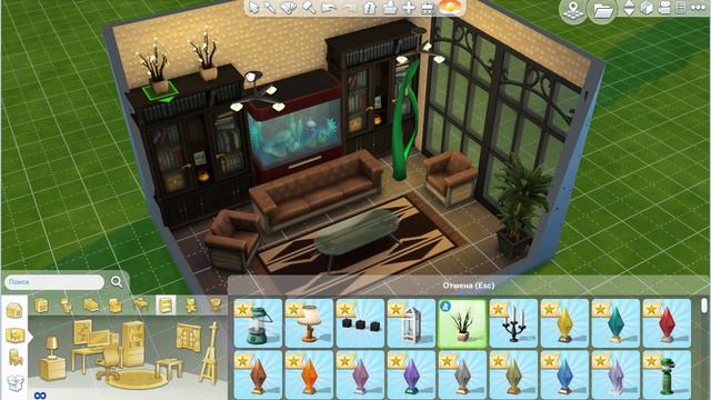 Строим в Sims4 Гостинная с аквариумом смотреть онлайн