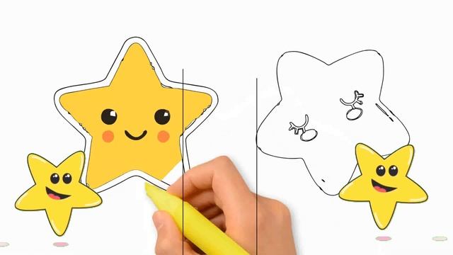 Как рисовать звездочки для малышей, папины пальцы, рифмы, учить цвета смотреть онлайн