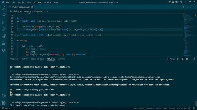 OpenGL with Python: Data Oriented Design and Numba Compilation смотреть онлайн