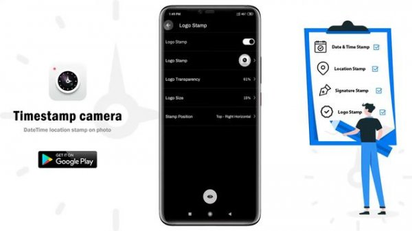 Add date and Time stamp on Photos with Timestamp camera application