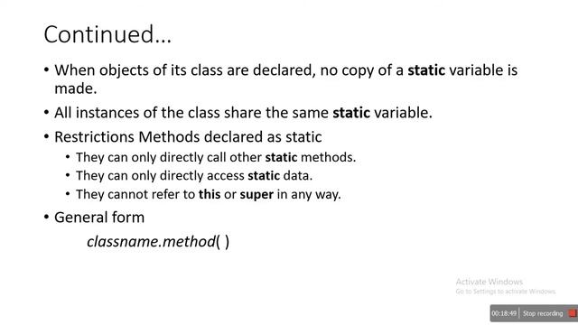 Static Members in Java смотреть онлайн