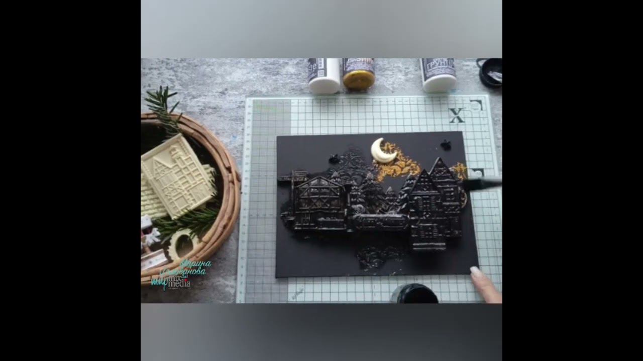 Мастер класс холст Рождество. Декор своими руками